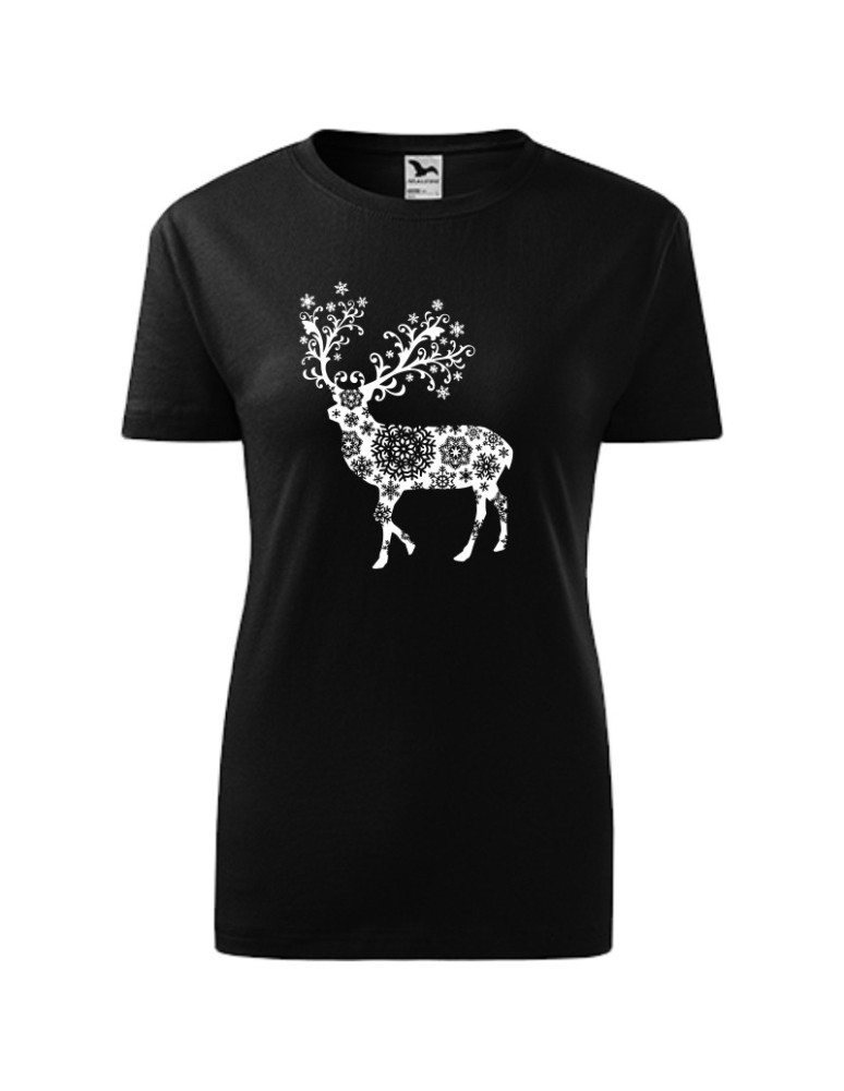 Koszulka damska RENIFER ŚNIEŻYNKA