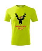 Koszulka męska WESOŁYCH ŚWIĄT (RENIFER) 2