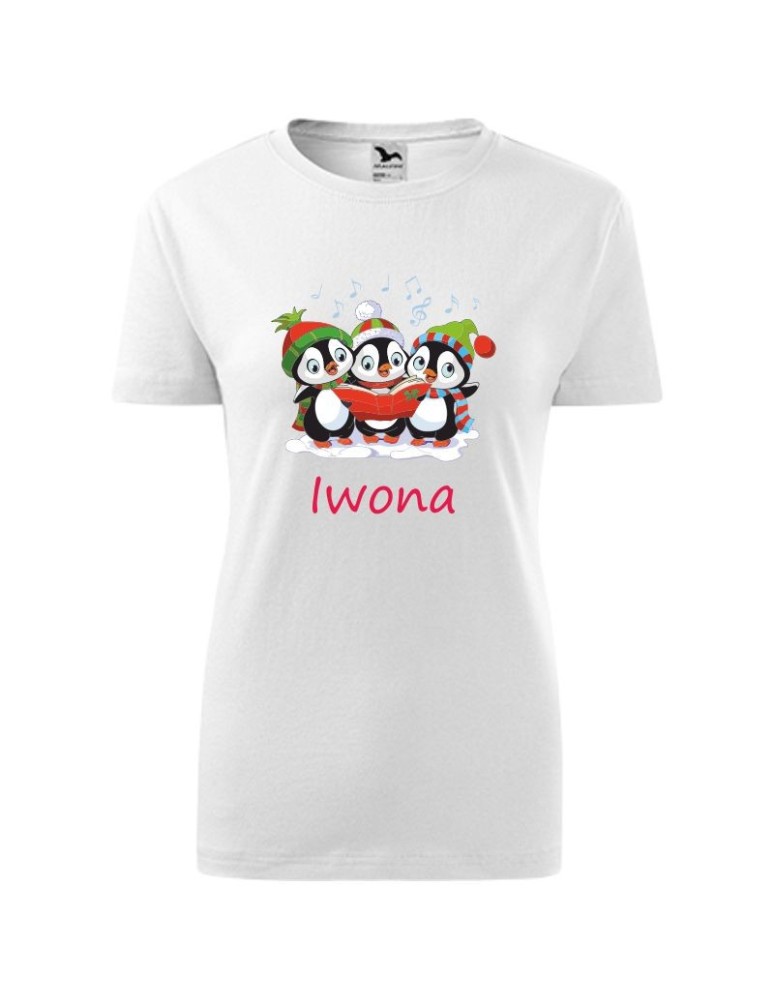 Koszulka damska PINGWINKI KOLĘDNICY