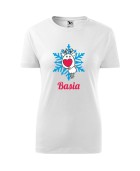 Koszulka damska RENIFEREK NA ŚNIEŻYNCE