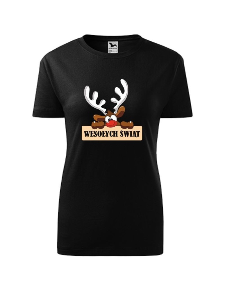 Koszulka damska WESOŁYCH ŚWIĄT (RENIFEREK) 2