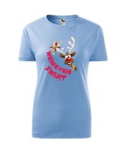 Koszulka damska WESOŁYCH ŚWIĄT (WESOŁY RENIFER)