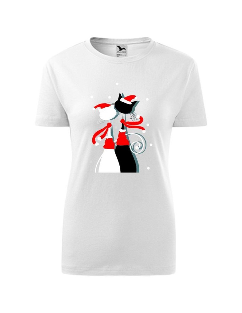 Koszulka damska ŚWIĄTECZNE KOTY