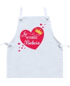 Fartuch kuchenny JEJ WYSOKOŚĆ BABCIA (SERCE)
