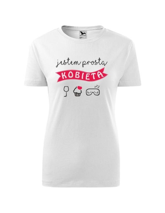 Koszulka damska JESTEM PROSTĄ KOBIETĄ