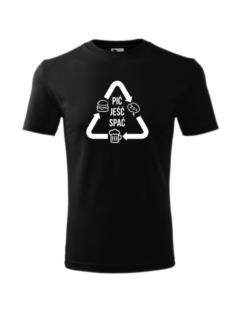 Koszulka męska PIĆ JEŚĆ SPAĆ