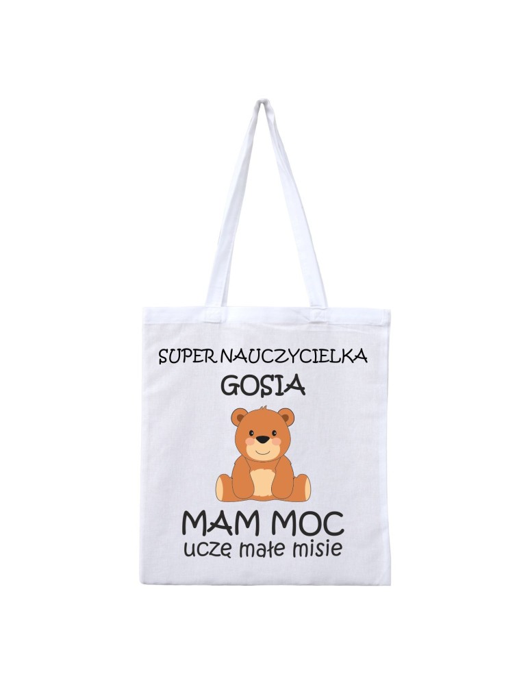 Torba SUPER NAUCZYCIELKA MAM MOC UCZĘ MAŁE MISIE