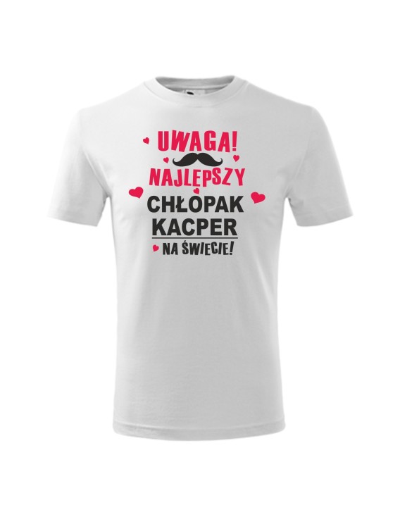 Koszulka dziecięca UWAGA! NAJLEPSZY CHŁOPAK NA ŚWIECIE