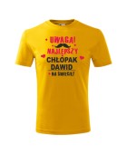 Koszulka dziecięca UWAGA! NAJLEPSZY CHŁOPAK NA ŚWIECIE
