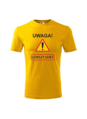 Koszulka męska UWAGA! GORSZY SORT