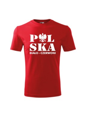 Koszulka męska POLSKA BIAŁO-CZERWONI