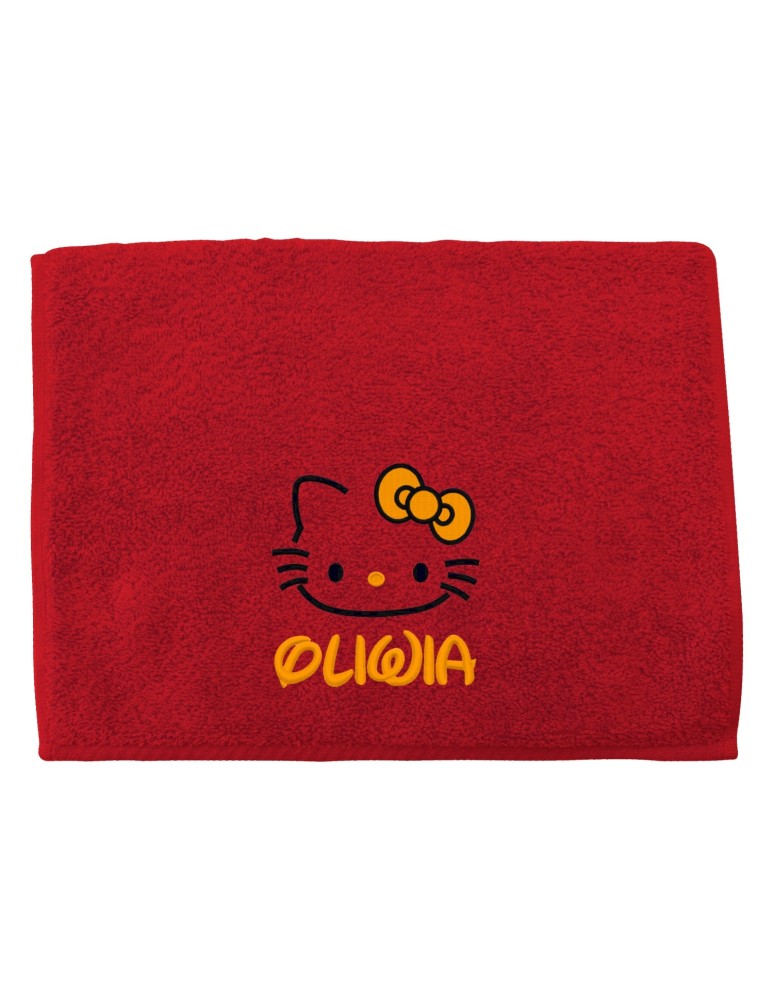 Ręcznik mały z haftem "HELLO KITTY"