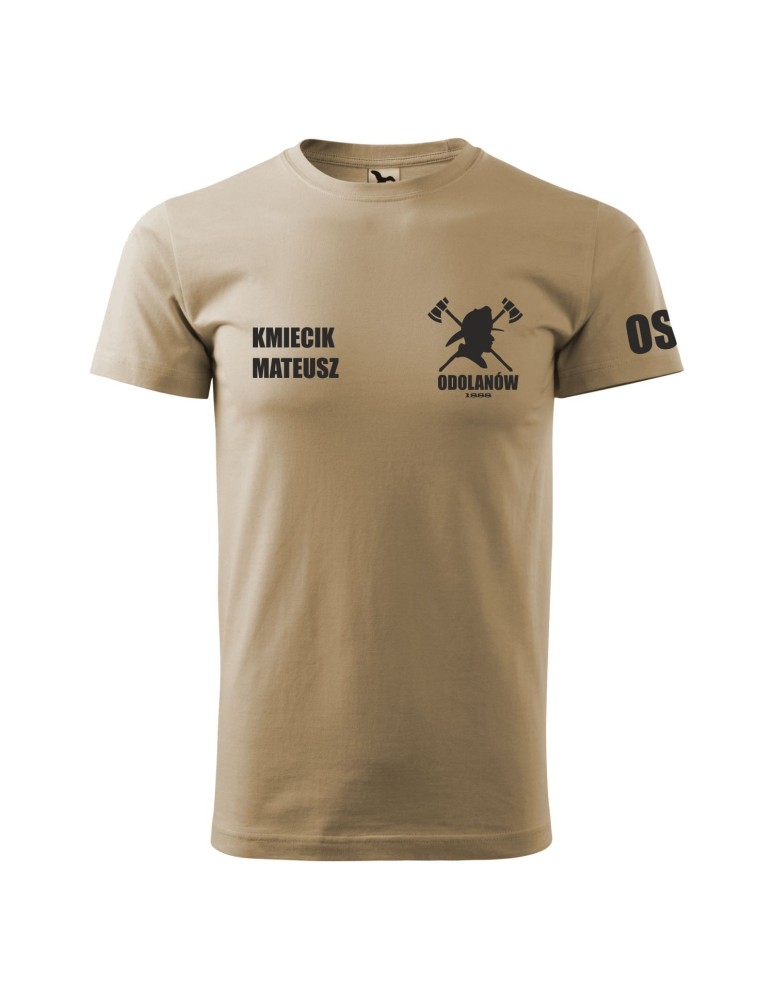 Koszulka piaskowa z nadrukami dla straży