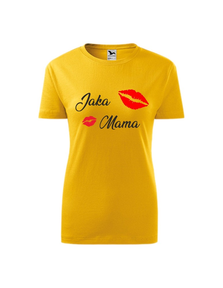 Koszulka damska z nadrukiem "JAKA MAMA"