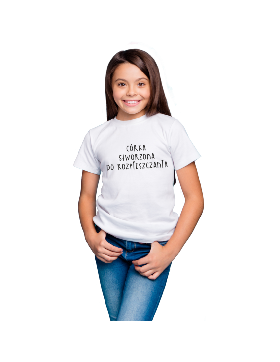 Koszulka dziecięca z nadrukiem CÓRKA STWORZONA