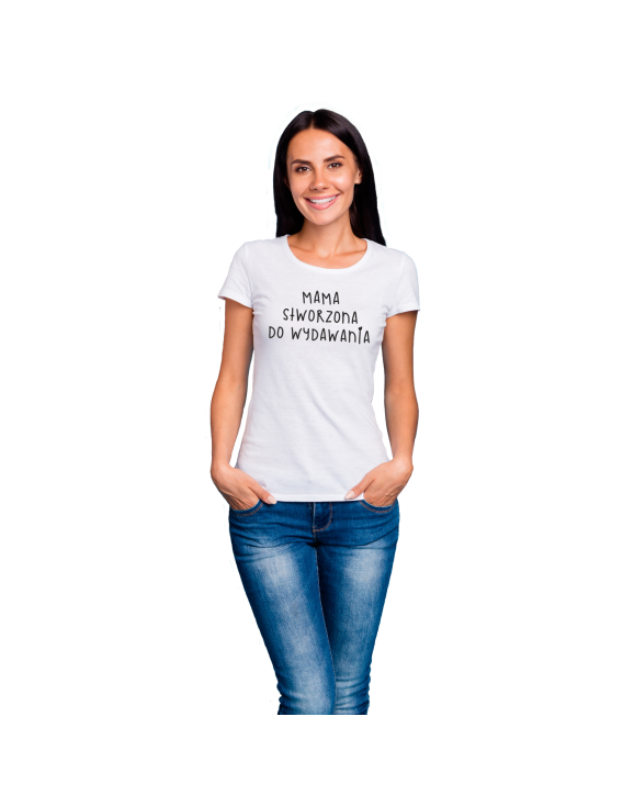 Koszulka damska z nadrukiem MAMA STWORZONA