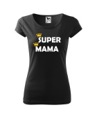 Koszulka damska z nadrukiem SUPER MAMA