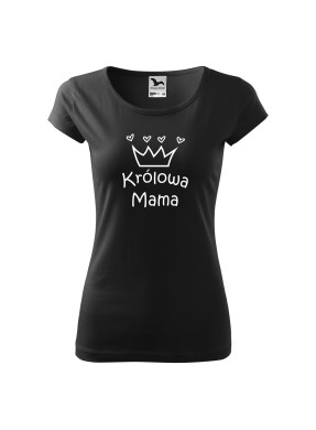 Koszulka damska z nadrukiem KRÓLOWA MAMA