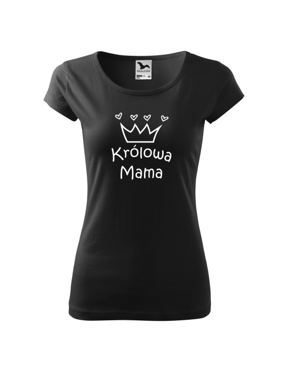 Koszulka damska z nadrukiem KRÓLOWA MAMA