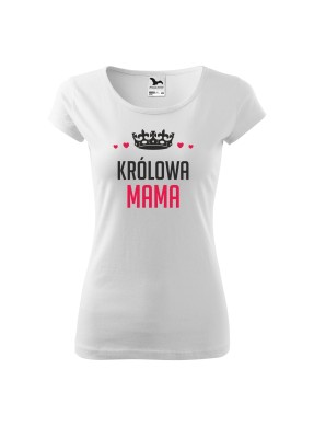 Koszulka damska z nadrukiem KRÓLOWA MAMA 2