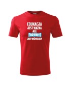 Koszulka męska EDUKACJA JEST WAŻNA ALE FORTNITE JEST WAŻNIEJSZY