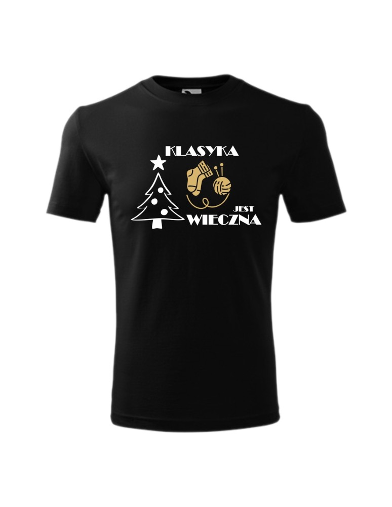 Koszulka męska z nadrukiem KLASYKA JEST WIECZNA