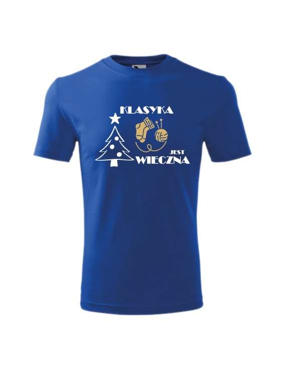 Koszulka męska z nadrukiem KLASYKA JEST WIECZNA