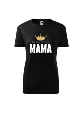 Koszulka damska z nadrukiem:
"ROYAL FAMILY MAMA"