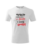 Koszulka męska z nadrukiem:
"WSZYSTKO CZEGO CHCE NA ŚWIĘTA TO ŚWIĘTY SPOKÓJ"