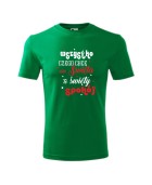 Koszulka męska z nadrukiem:
"WSZYSTKO CZEGO CHCE NA ŚWIĘTA TO ŚWIĘTY SPOKÓJ"