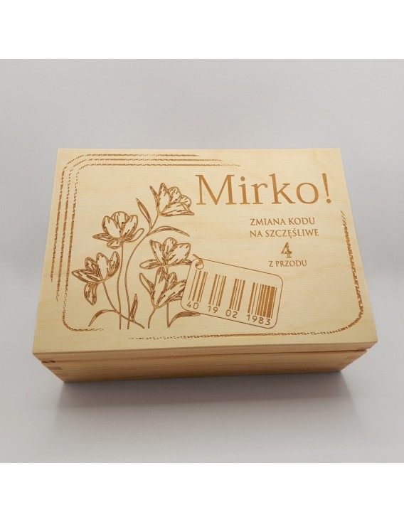 Drewniane PUDEŁKO NA URODZINY