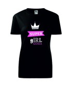 Koszulka damska z nadrukiem SUPERGIRL (korona)