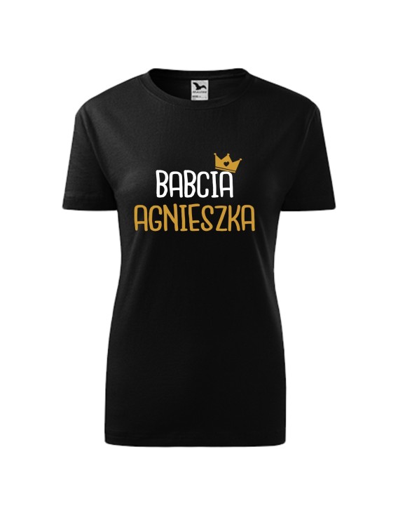 Koszulka damska z nadrukiem BABCIA (KORONA)