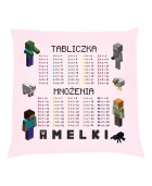 Poduszka TABLICZKA MNOŻENIA (MINECRAFT)