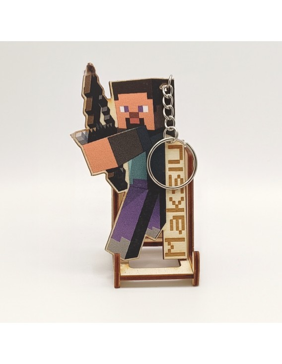 BRELOK Z GRAFIKĄ MINECRAFT STEVE