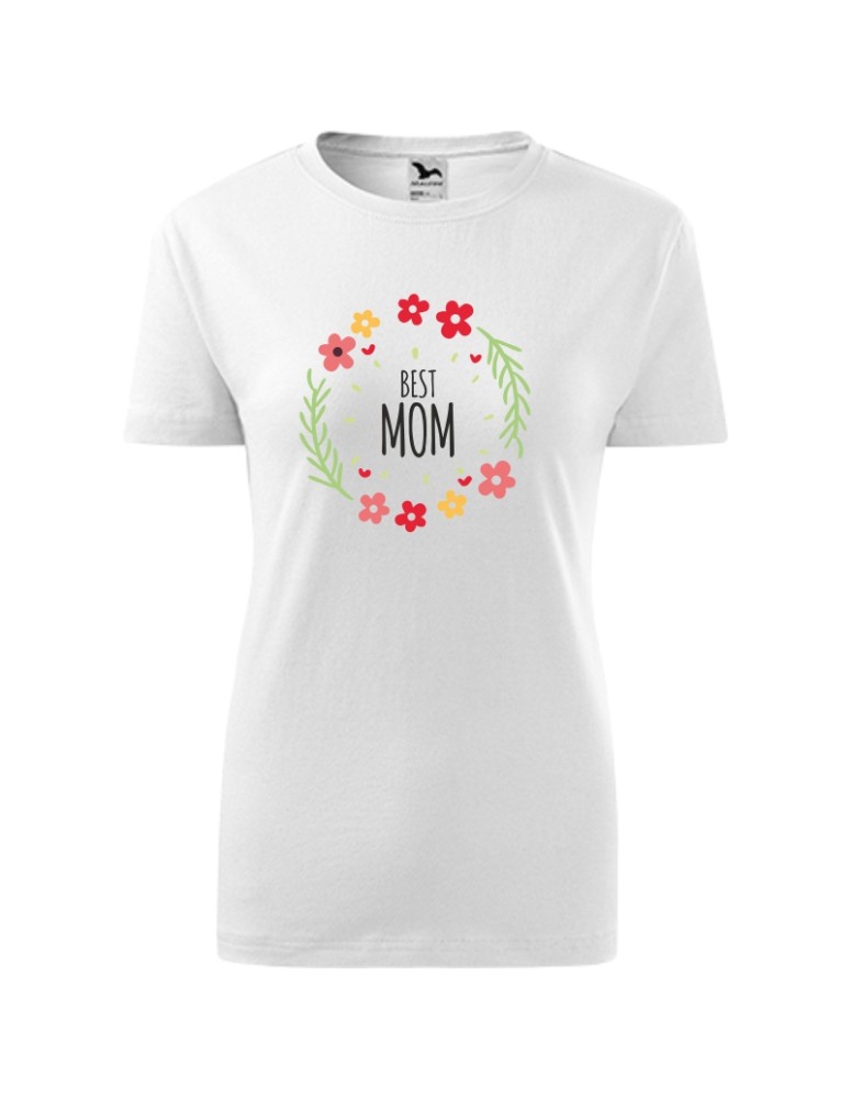 Koszulka damska z nadrukiem BEST MOM