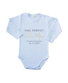 Body dziecięce NASZ PIERWSZY DZIEŃ MAMY (ZŁOTY NAPIS)