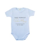 Body dziecięce NASZ PIERWSZY DZIEŃ MAMY (ZŁOTY NAPIS)
