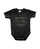 Body dziecięce NASZ PIERWSZY DZIEŃ MAMY (ZŁOTY NAPIS)