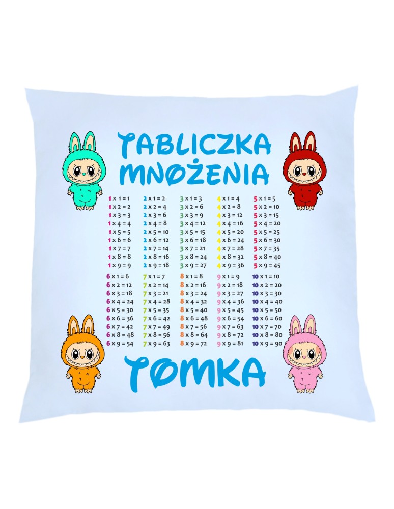 Poduszka TABLICZKA MNOŻENIA LABUBU