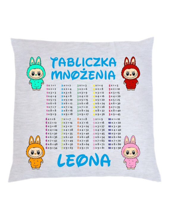 Poduszka TABLICZKA MNOŻENIA LABUBU