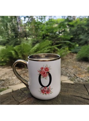 Kubek zwykły ze złotym uszkiem