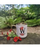 Kubek zwykły ze złotym uszkiem