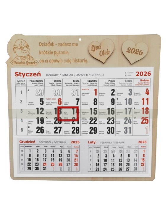 Kalendarz dla DZIADKA