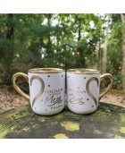 Kubek zwykły ze złotym uszkiem KOCHAM MOJEGO MĘŻA