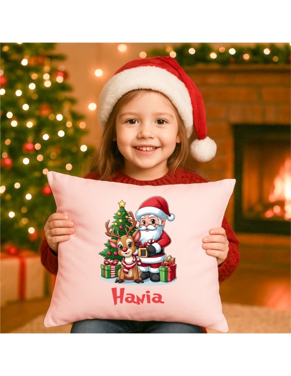 Poduszka MIKOŁAJ Z RENIFERKIEM