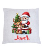 Poduszka MIKOŁAJ Z RENIFERKIEM