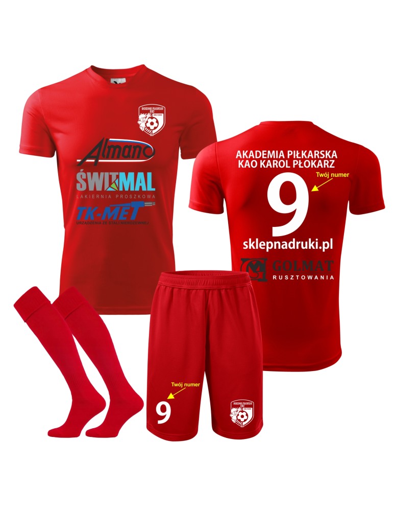 Komplet meczowy KAO (koszulka + spodenki + getry)