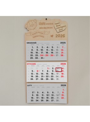 Kalendarz trójdzielny dla...