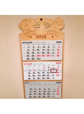 Kalendarz trójdzielny dla...